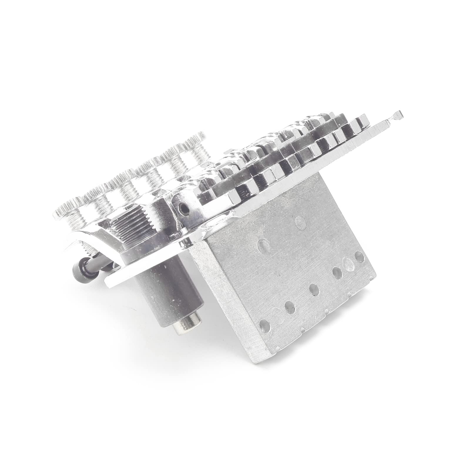 Swhmc Silver Guitar Double Locking Tremolo Bridge with Bar for Double Strat Locking Floyd Rose Style Electric Guitar and 6R Seal